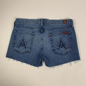 7 For All Mankind Rhinestone Denim Shorts - Stylish & Chic Size 27